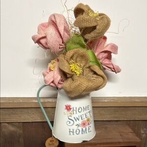 Floral Arrangement in Home Sweet Home Pitcher